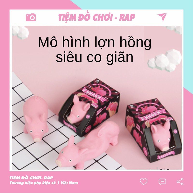 Mô hình lợn hồng heo silicon siêu co giãn, đàn hồi thay đổi hình dáng giúp giảm stress - Rap