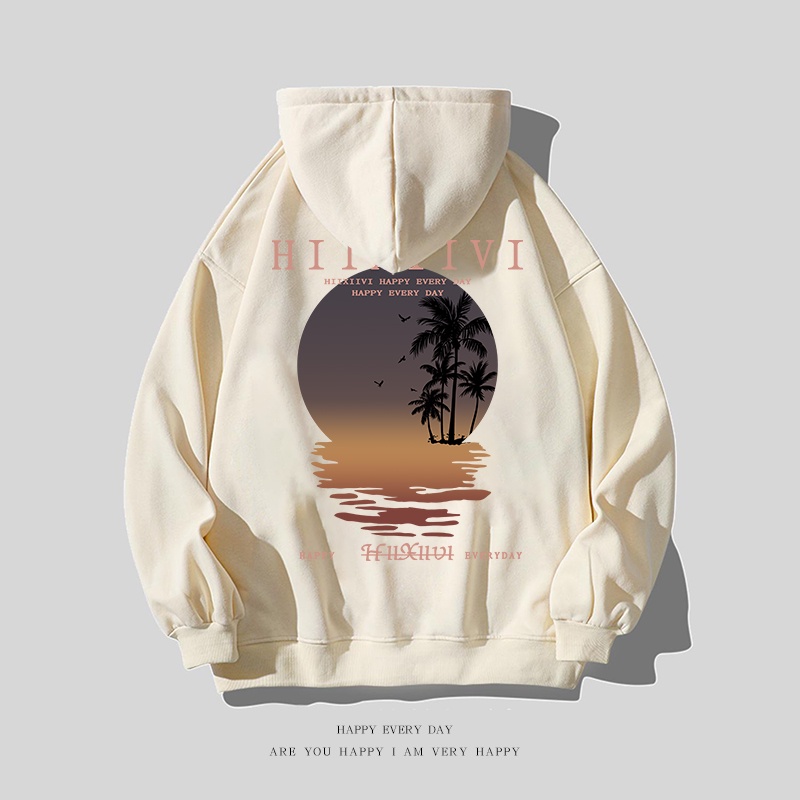 NRVP Áo Khoác Hoodie Tay Dài Dáng Rộng In Họa Tiết Phong Cách Hàn Quốc Dành Cho Nam Nữ