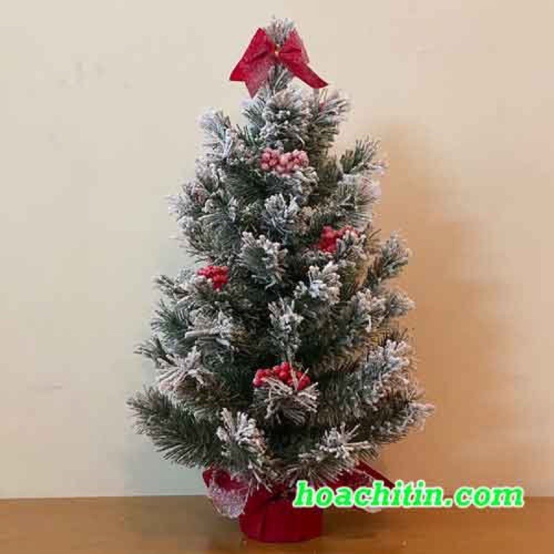 Cây Thông Noel Để Bàn 60cm Trang Trí Noel Giáng Sinh tặng thêm 1 bộ dây đèn nháy 4m