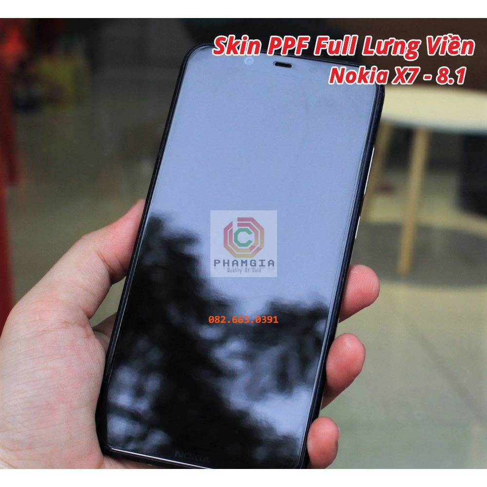 Dán PPF bóng, nhám cho Nokia X7 (8.1) màn hình, mặt lưng, full lưng viền siêu bảo vệ