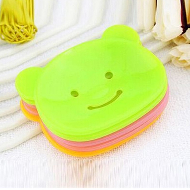 Khay Đựng Xà Phòng Hình Gấu Hoạt Hình Màu Sắc Ngẫu Nhiên