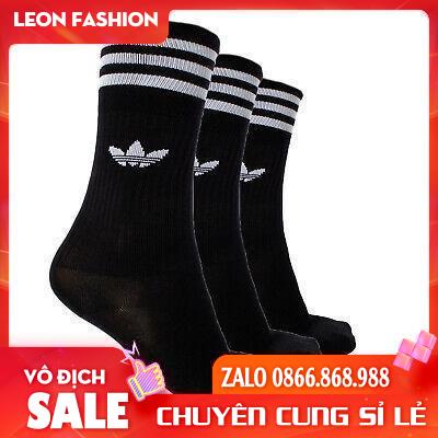 Tất ADIDAS Cổ Cao 3 Sọc [ Hàng loại 1 ] Vơ thể thao dệt kim cao cấp 95% Coton hạn chế mùi hôi và thông thoáng