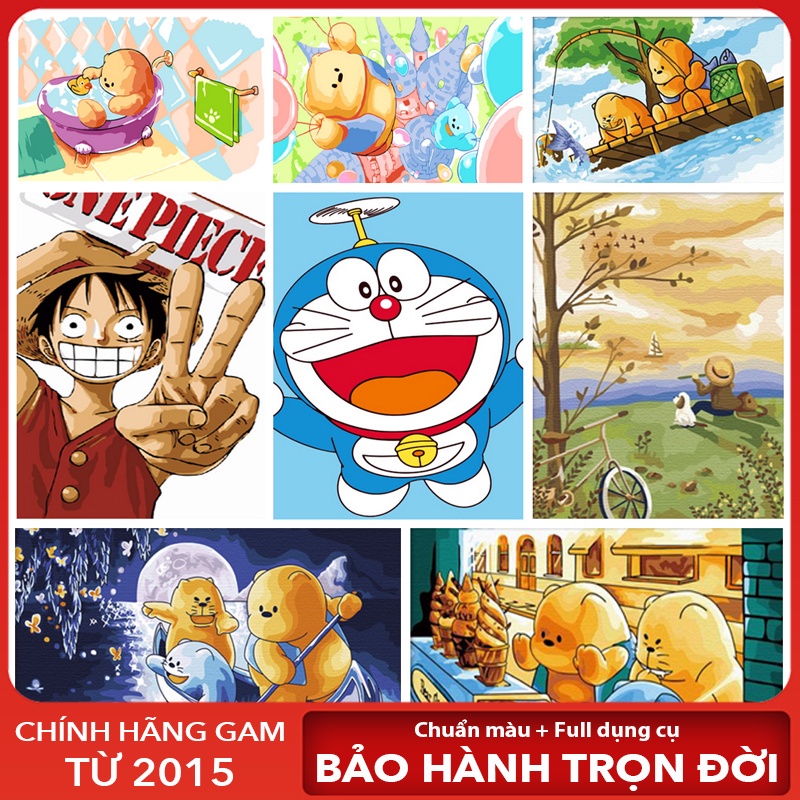 ▽⊙Tranh tô màu theo số mini size dễ tập công chúa siêu nhân cho bé kích thước 20x30cm