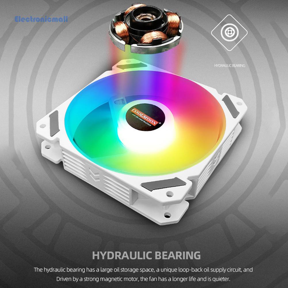 120mm PWM ARGB PC Case Fan 4 Pin Addressable RGB Cooling Fan for CPU Cooler꒪NICE