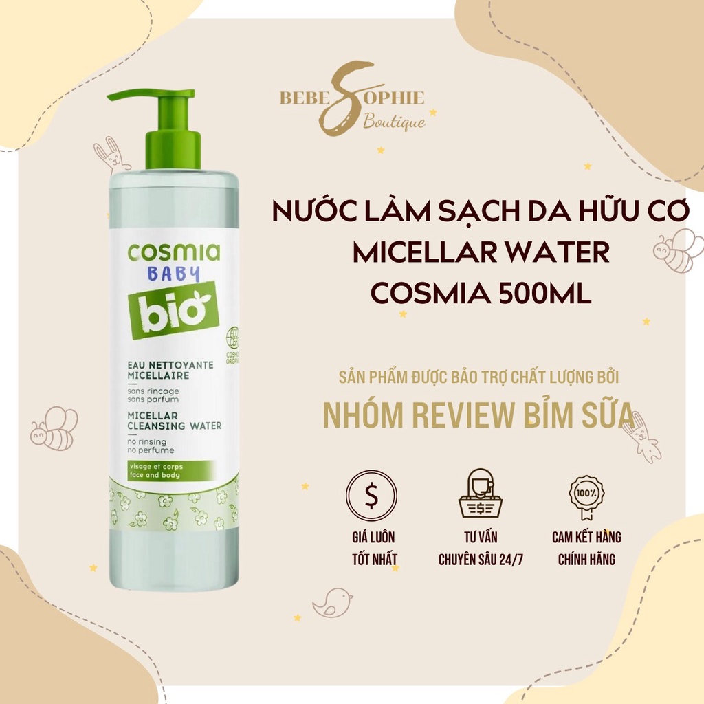 Hàng Air - Nước làm sạch Cosmia Baby Bio 500ml - Hàng nội địa Pháp