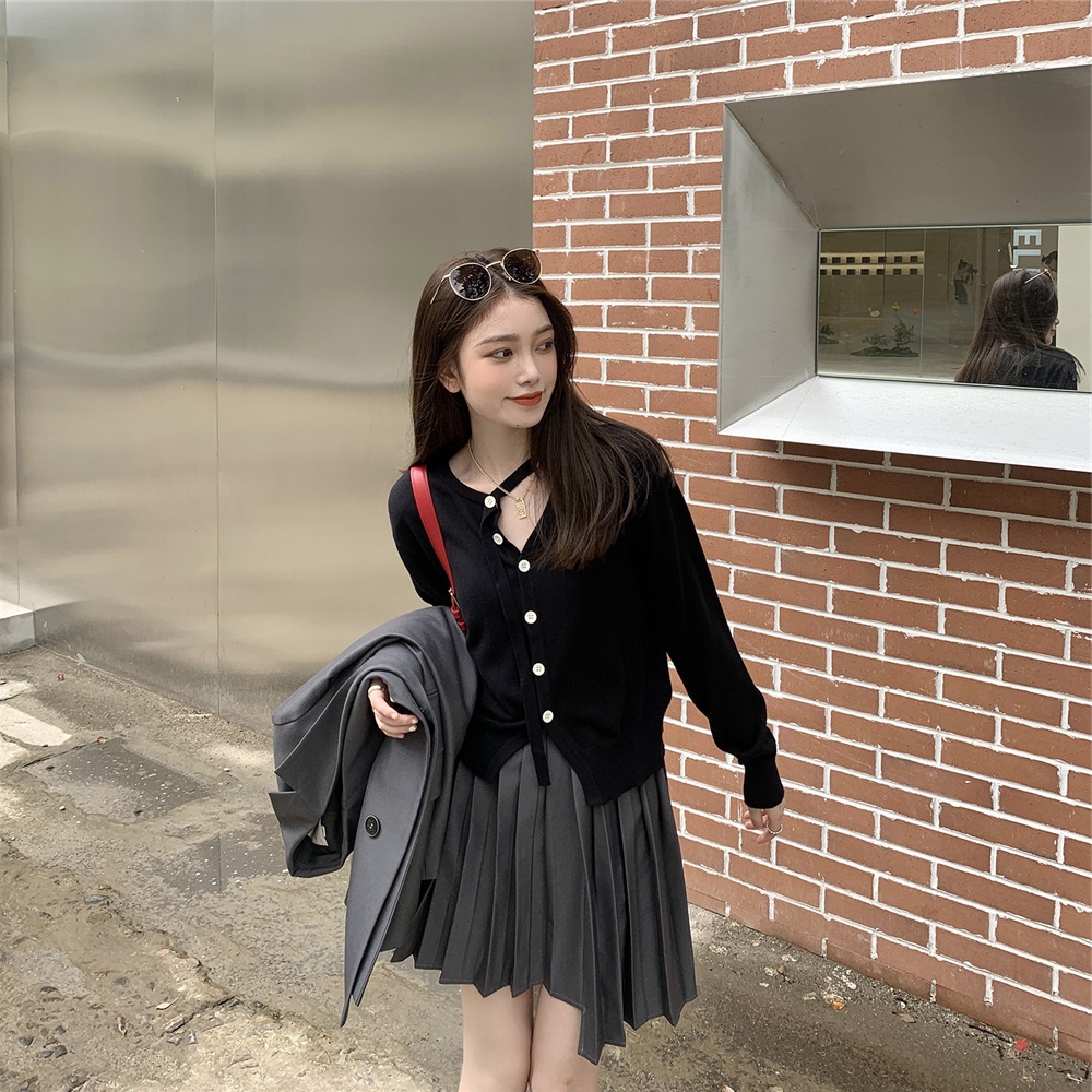 Áo khoác cardigan dệt kim dáng rộng phong cách hàn quốc thời trang mùa thu cho nữ
