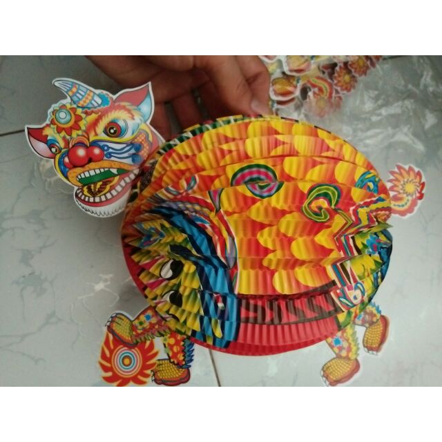 Combo 50 lồng đèn giấy hình thú loại trung