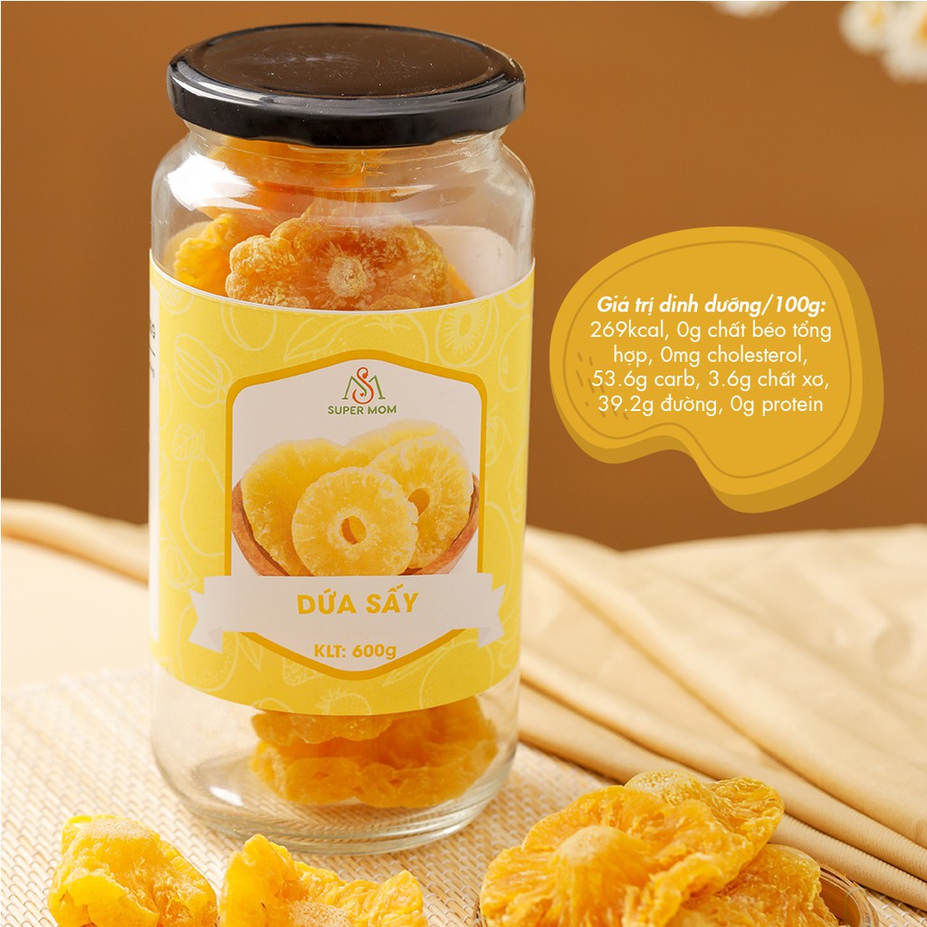 DỨA/ THƠM SẤY DẺO ăn vặt healthy cho người ăn kiêng ăn chay &amp; mẹ bầu giàu vitamin làm sáng da hiệu quả