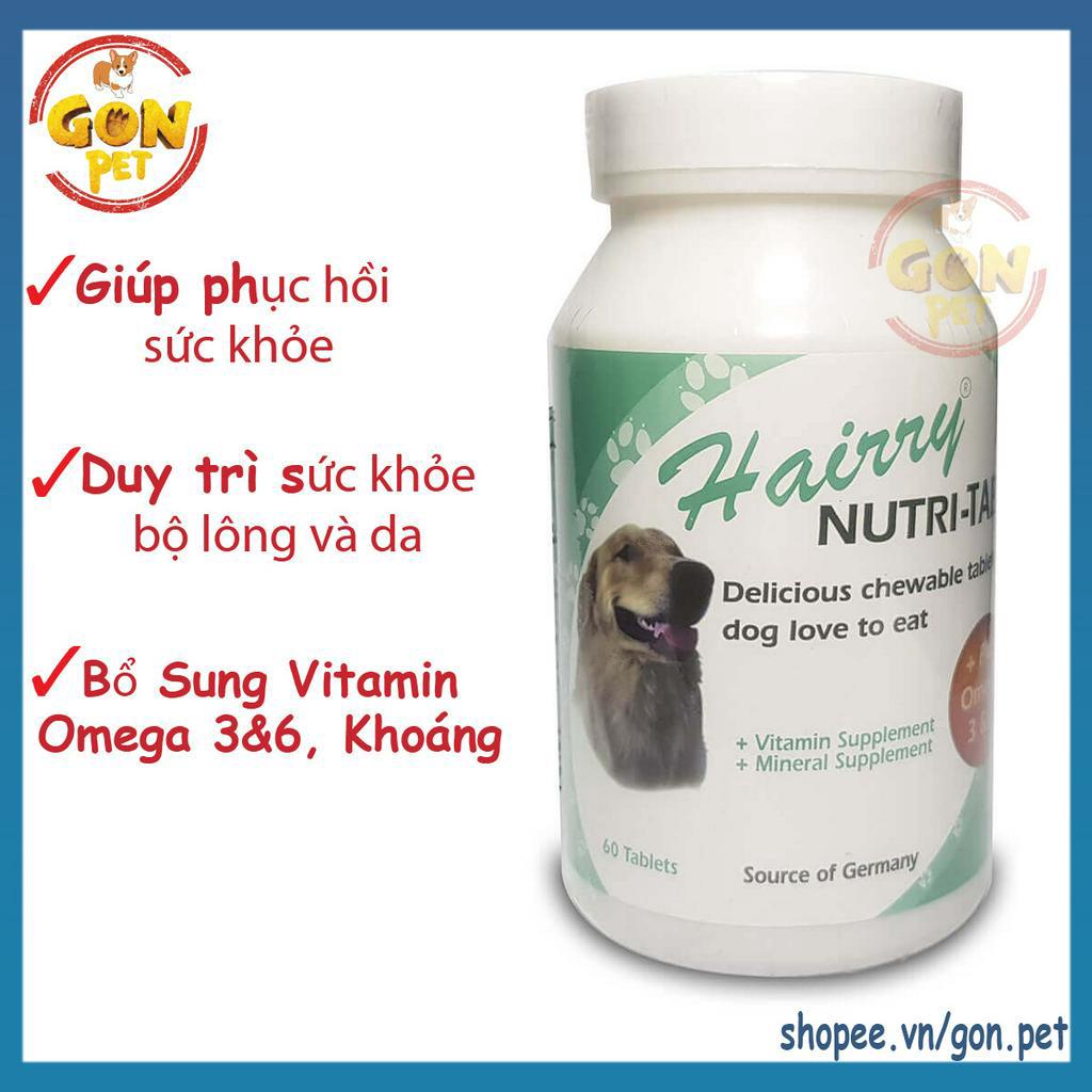 Viên Nhai Hairy Nutri tab - Bổ Sung Vitamin, Omega 3&6, Khoáng, Hỗ Trợ Lông Da Khỏe Đẹp