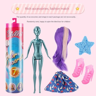 Hộp quà đồ chơi búp bê barbie thay đổi màu sắc theo nhiệt độ