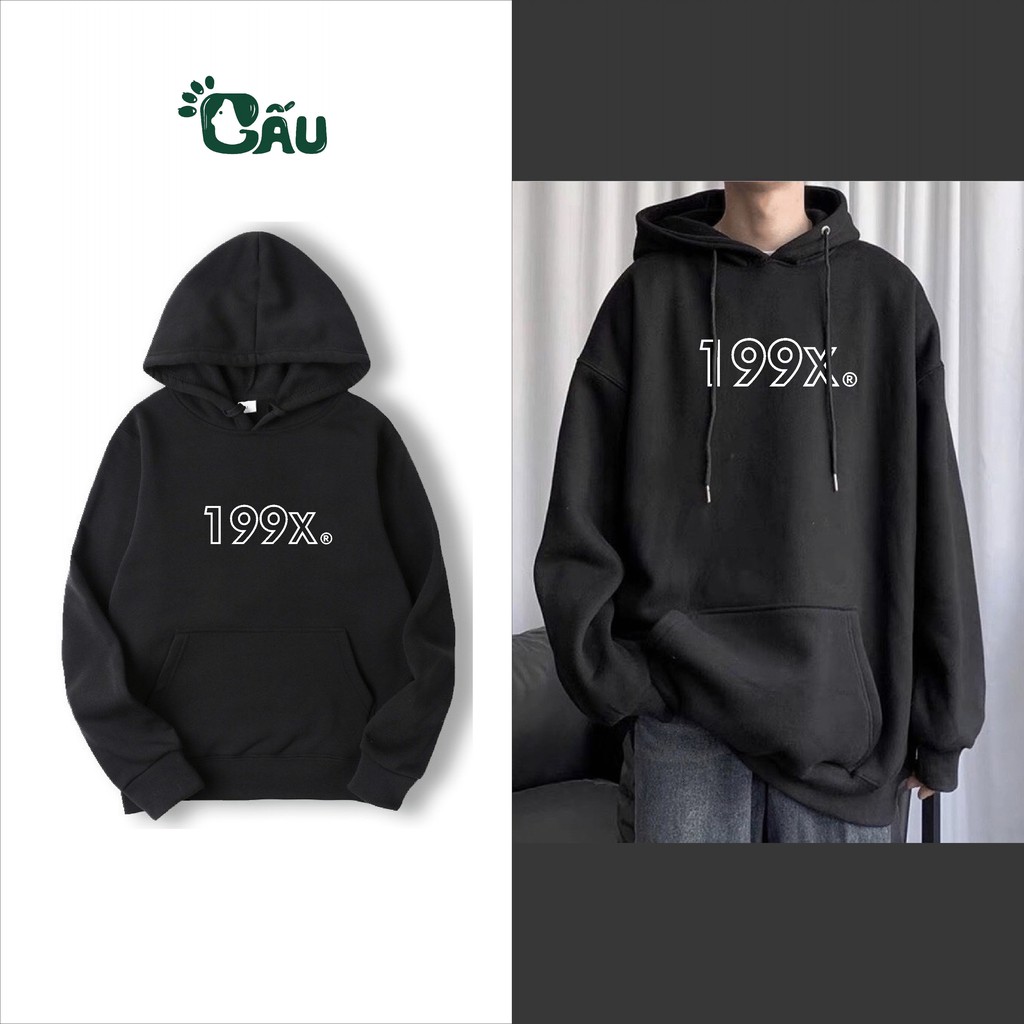 áo khoác hoodie GẤU194 vải co dãn, dày dặn mềm mịn form rộng - 199x | BigBuy360 - bigbuy360.vn