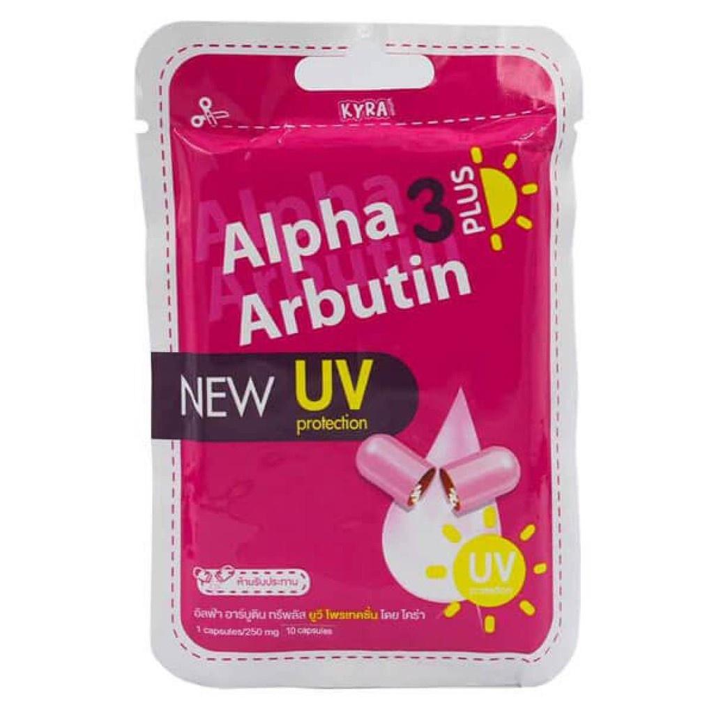 [ Hàng Auth ] Vĩ 10 Viên Kích Trắng Alpha Arbutin 3 Plus Chống Nắng UV