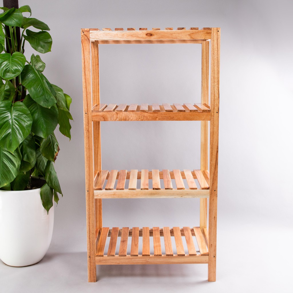 Kệ để lò vi sóng 4 tầng dài 60 cm x 114 cm gỗ tự nhiên | BigBuy360 - bigbuy360.vn