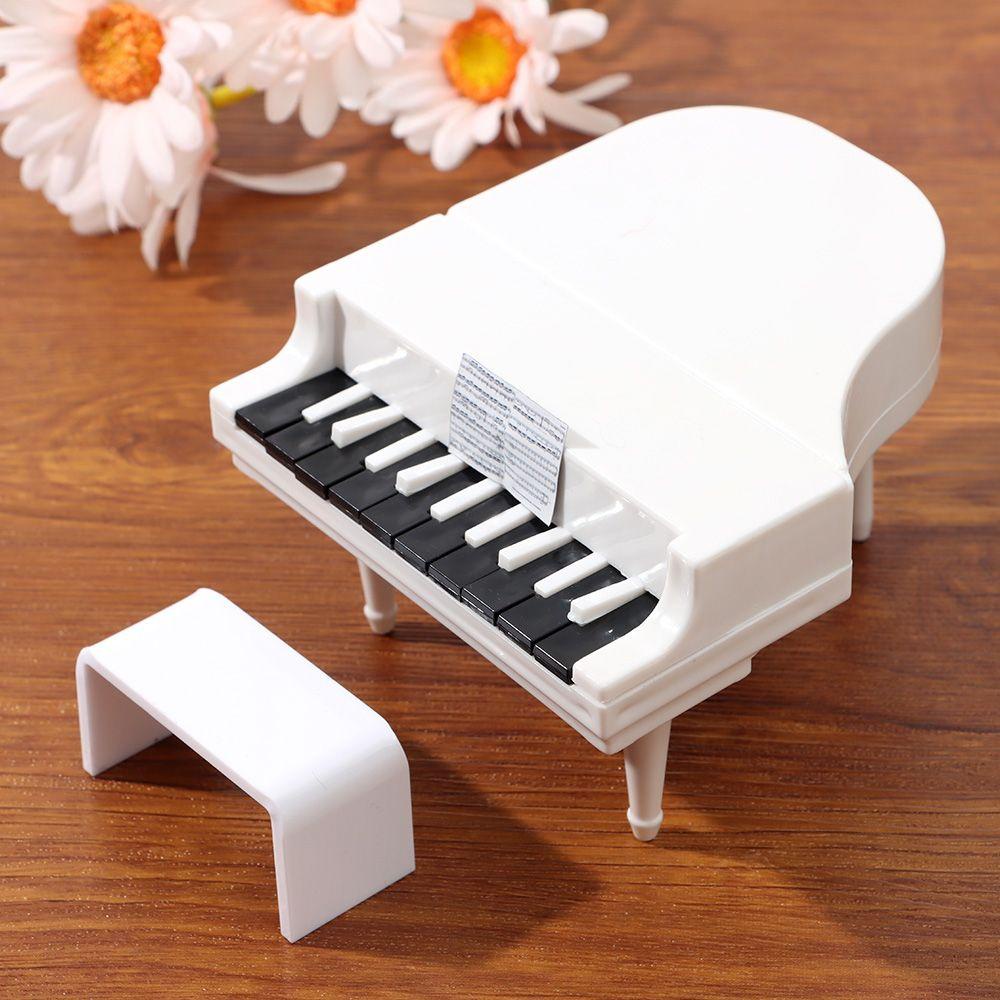 Mô Hình Đàn Piano Trắng Đen Trang Trí Nhà Búp Bê