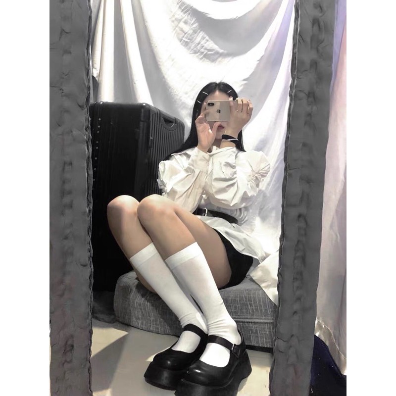 Giày Mary Jane Bít Mũi Đế Bằng Kiểu Dáng Đơn Giản Phong Cách Hàn Quốc | BigBuy360 - bigbuy360.vn