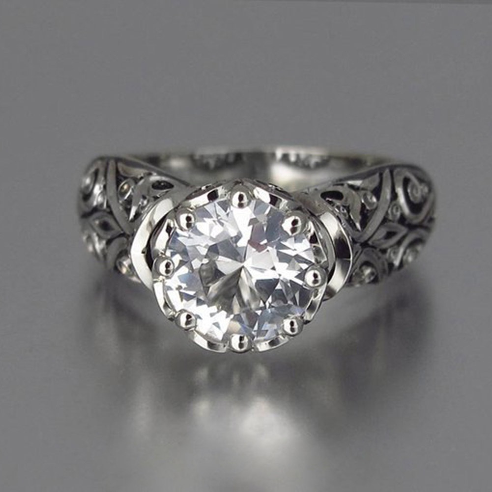 Nhẫn Hợp Kim Hình Số 8 Đính Đá Thời Trang Cho Nữ