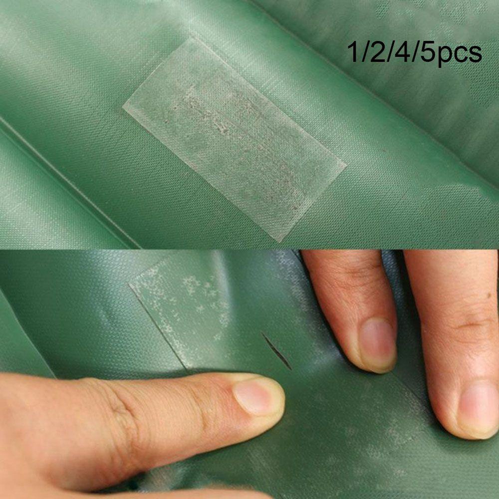 MUVAKO 1 / 2 / 4 / 5 Miếng Dán Nylon Trong Suốt Chống Nước Tự Dính Dùng Để Sửa Chữa Áo Khoác
