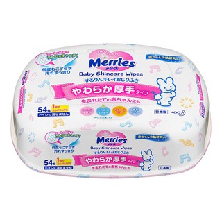 Hộp khăn giấy ướt merries 54 tờ