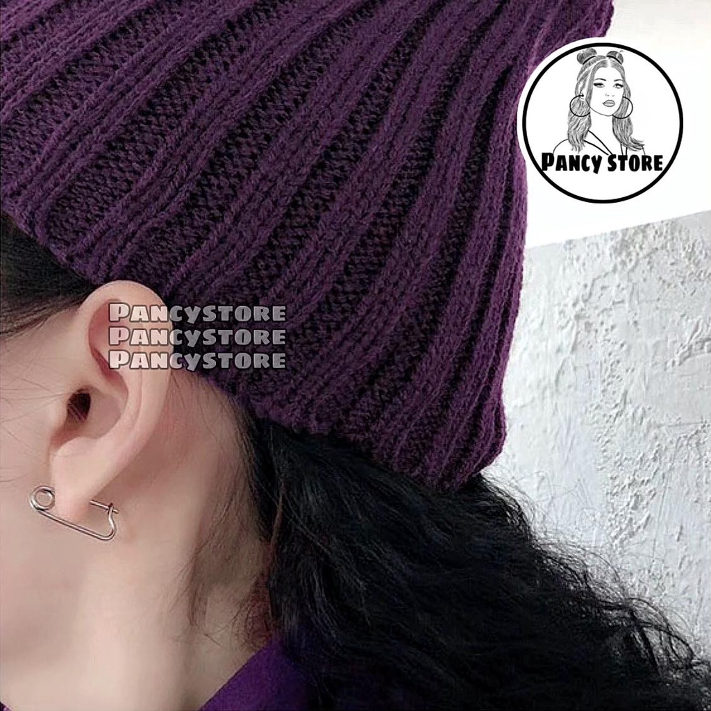 khuyên tai titan nam nữ móc cài không gỉ