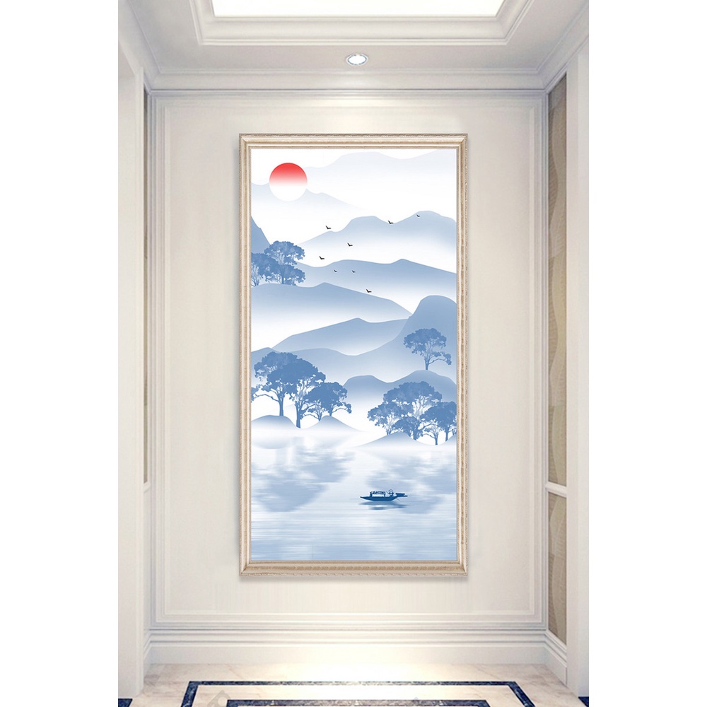 In hình ép gỗ Laminate TRANH HÀNH LANG TRUNG QUỐC - Mẫu 25 (50x75, 60x90, 70x110). In ảnh theo yêu cầu