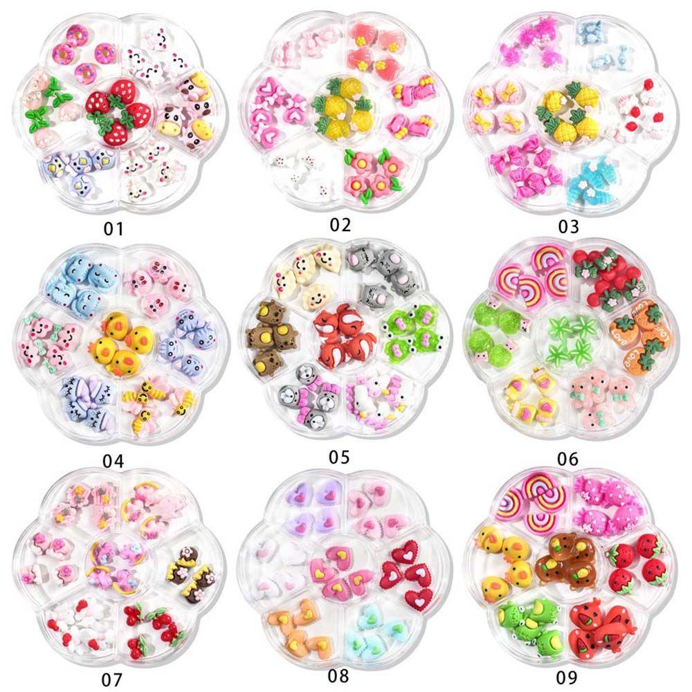 Set 28 Phụ Kiện Trang Trí Móng Tay Nghệ Thuật Họa Tiết Hoạt Hình Xinh Xắn