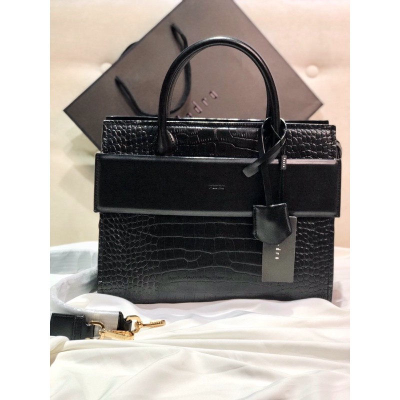 Túi Pedro tay cầm công sơ da rắn