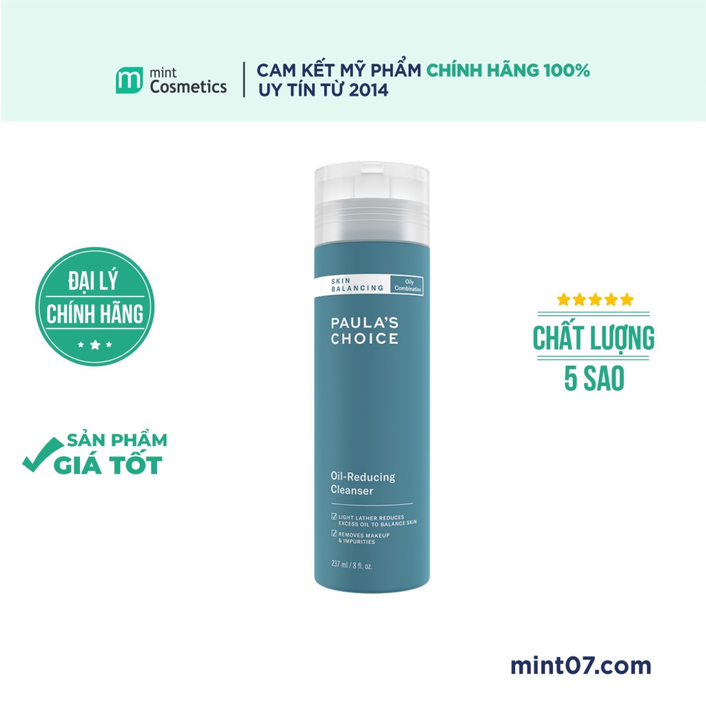 Sữa rửa mặt Paula's Choice Skin Balancing Oil Reducing Cleanser