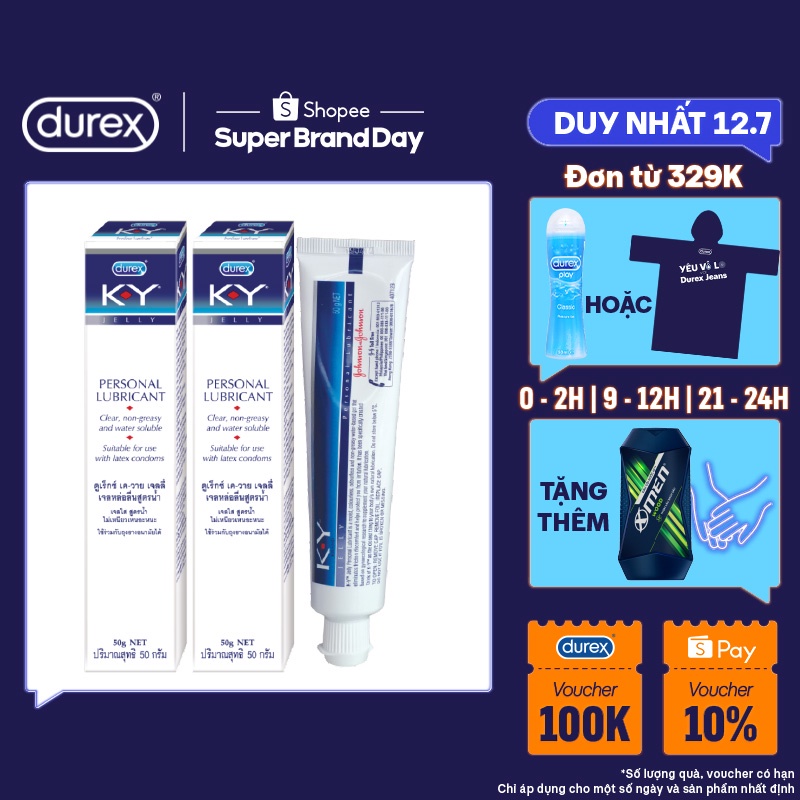 Bộ 2 gel bôi trơn Durex K-Y Jelly 50g hộp