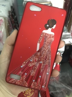 Ốp dẻo cô gái viền đá Oppo A33