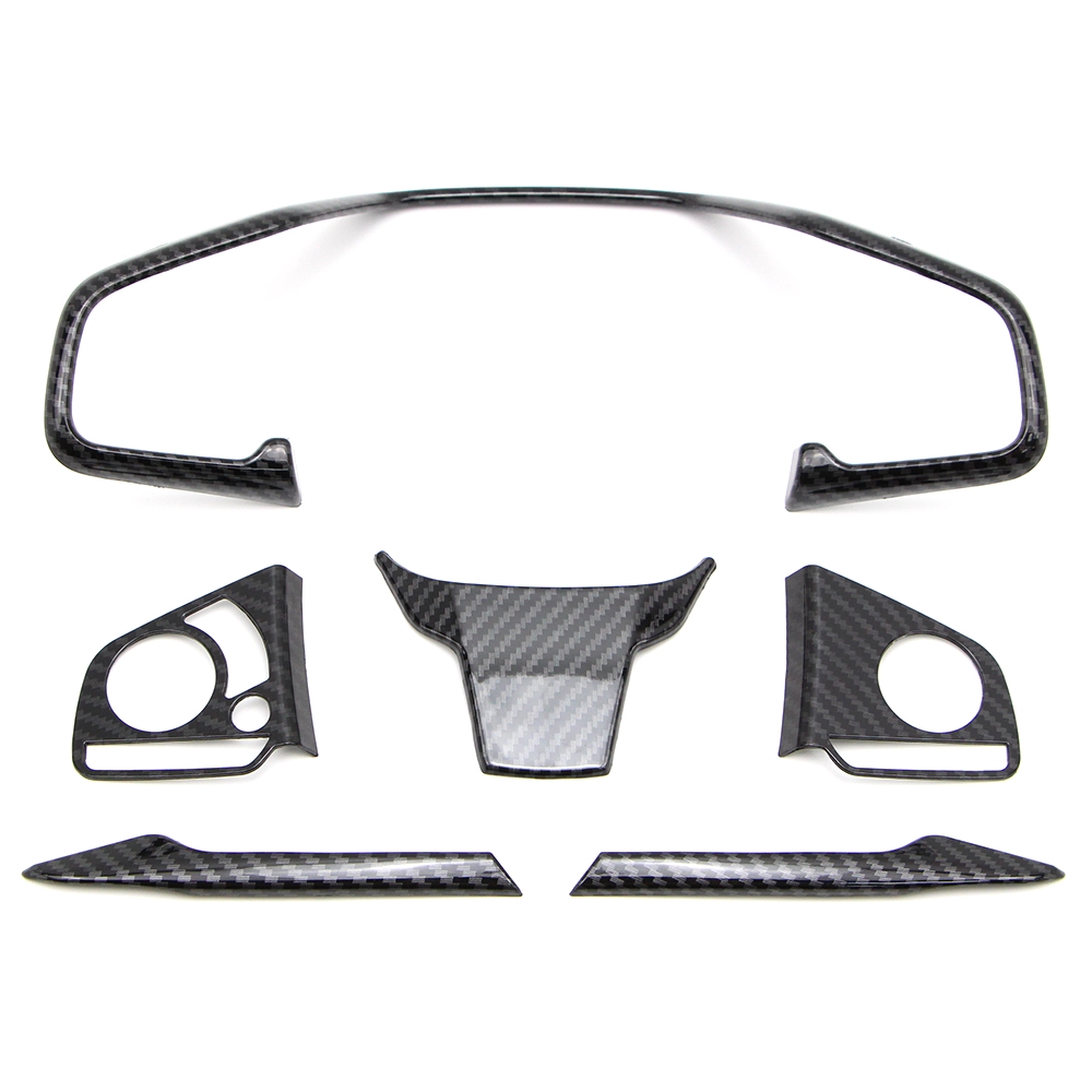 Ốp Bọc Viền Vô Lăng Bằng Sợi Carbon Độc Đáo Cho Xe Honda Civic 2016 2017 2018 2019