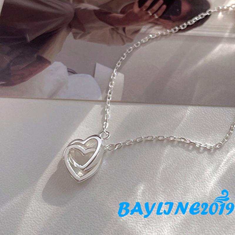 Vòng Tay Dây Xích Hình Trái Tim Đôi Rỗng Có Thể Điều Chỉnh Trang Sức Thời Trang Dành Cho Bạn Nữ