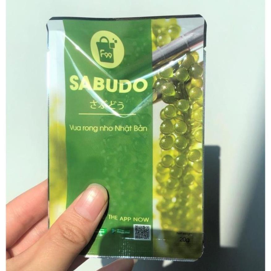 Rong Nho| Rong Biển Tách Nước Sabudo và Umibudo Gói 20g Tặng Kèm Sốt Mè Rang