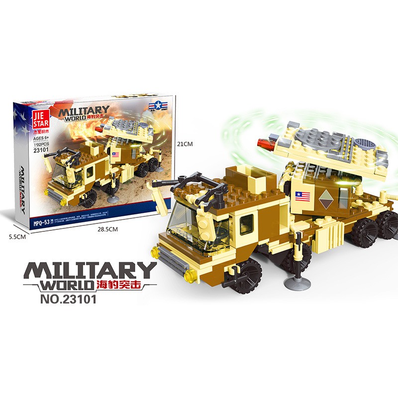 Đồ chơi lắp ráp Quân sự Hoa Kì - Jie Star military world U.S 23100 - Đồ chơi xếp hình trí tuệ