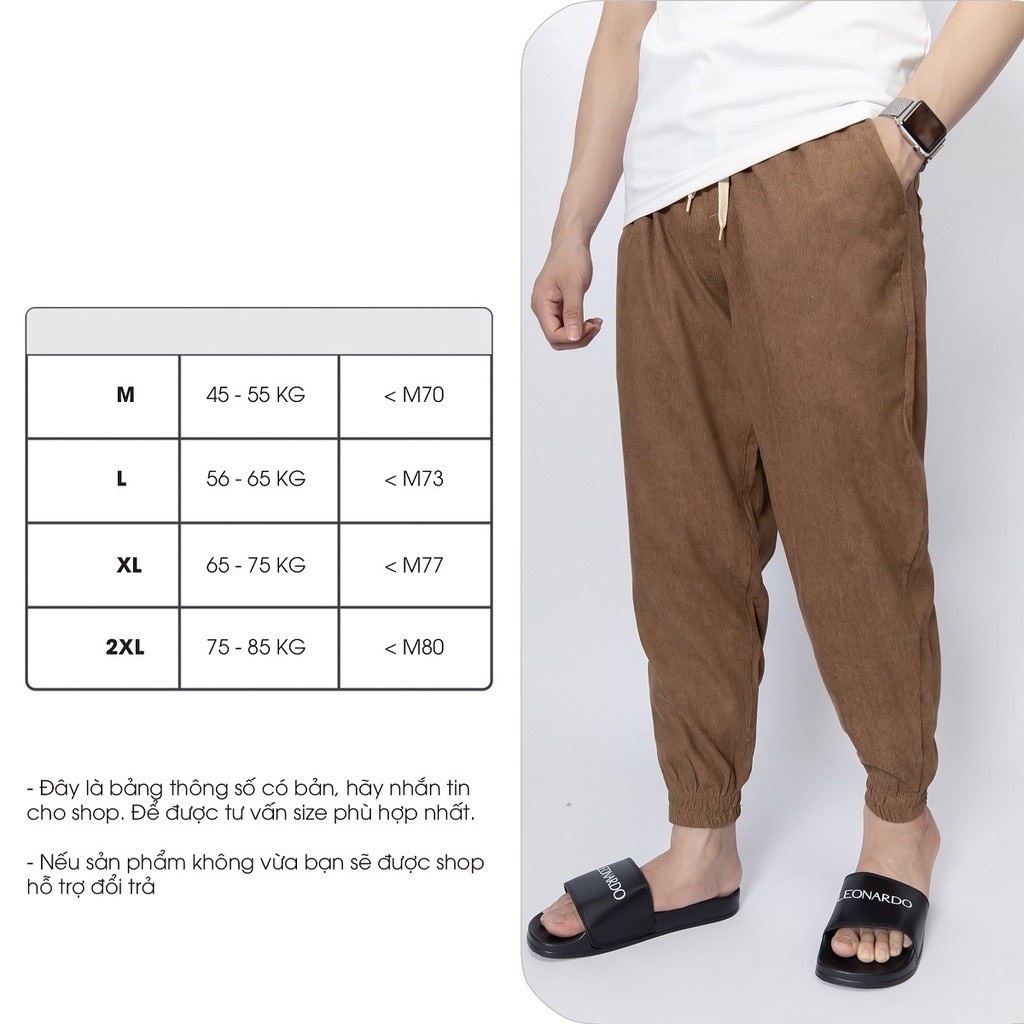 Quần jogger thể thao unisex nhung tăm co dãn thu đông nam nữ phong cách hàn quốc JO06 - Overman