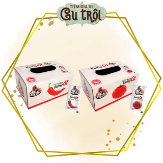 Combo 1 hộp tương ớt gói và 1 hộp tương cà gói ông chà và
