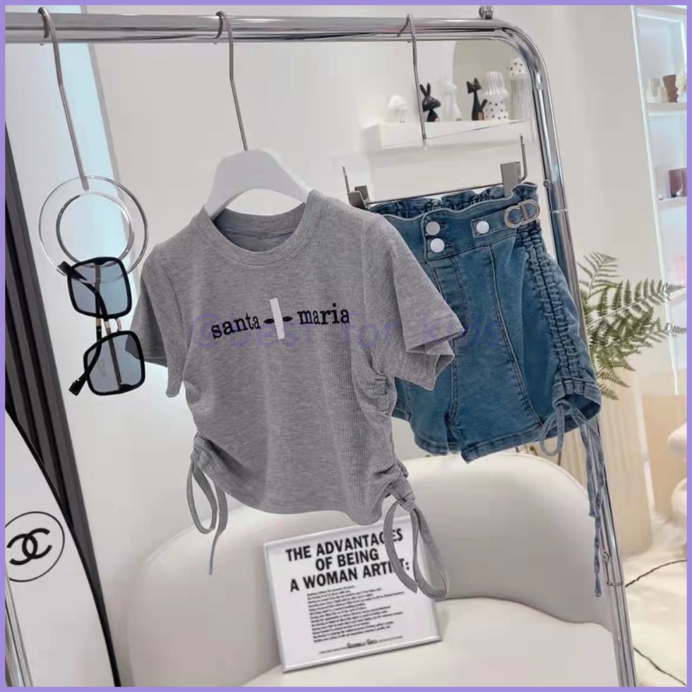 Áo Thun Phong Cách Hàn Quốc Thời Trang Mùa Hè Cho Bé Gái