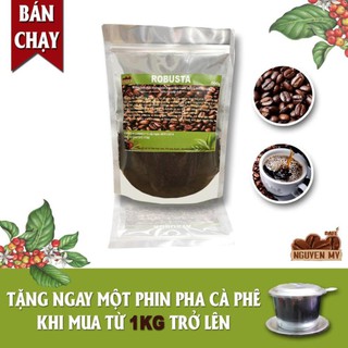 Cà phê Robusta, vối xay, pha phin, bột nguyên chất 100% ít bơ loại 500g