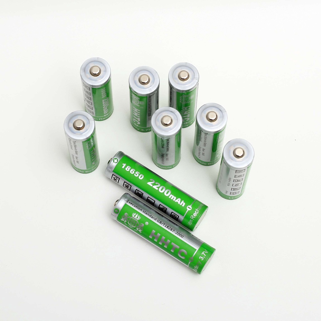 Pin Sạc HHTC 18650 2200mah 3.7V dùng cho loa phóng thanh, đèn pin...