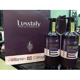 LUSSTALY- Cặp Dầu Gội Dầu Xả Dưỡng Ẩm Phục Hồi Kích Thích Mọc Tóc Lusstaly Vitamin E 500ML