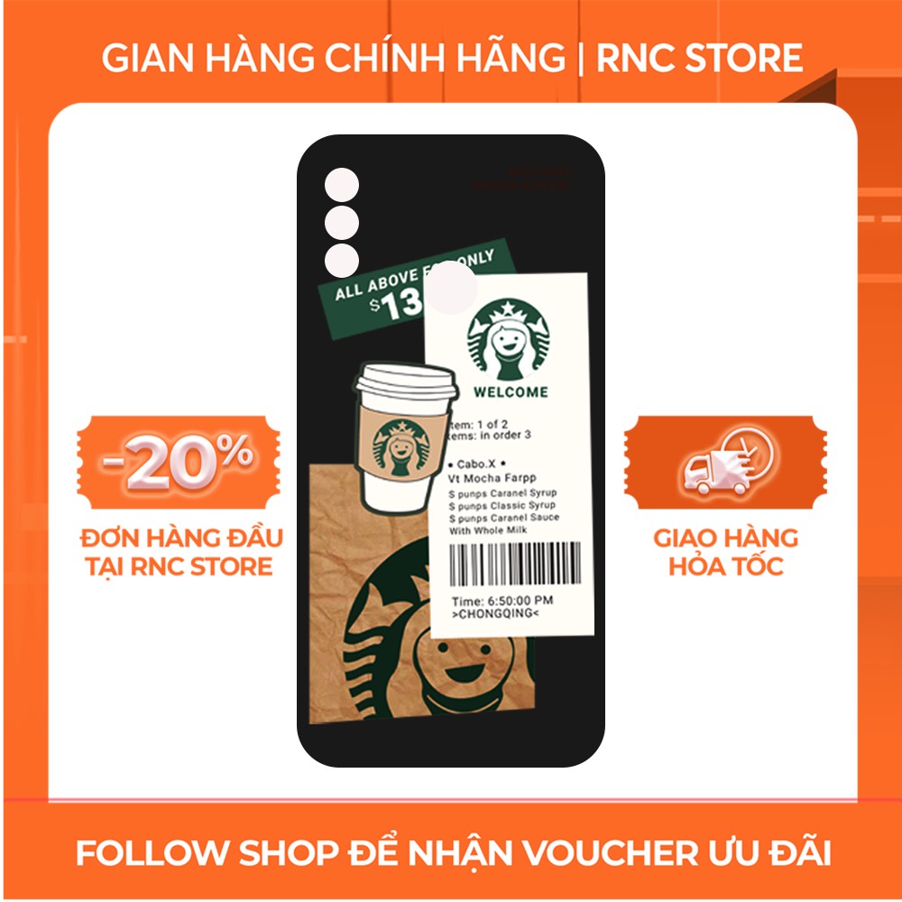 Ốp lưng Vsmart Joy 3/Joy 4/Star 3/Aris/....dẻo đen in hình Starbucks.