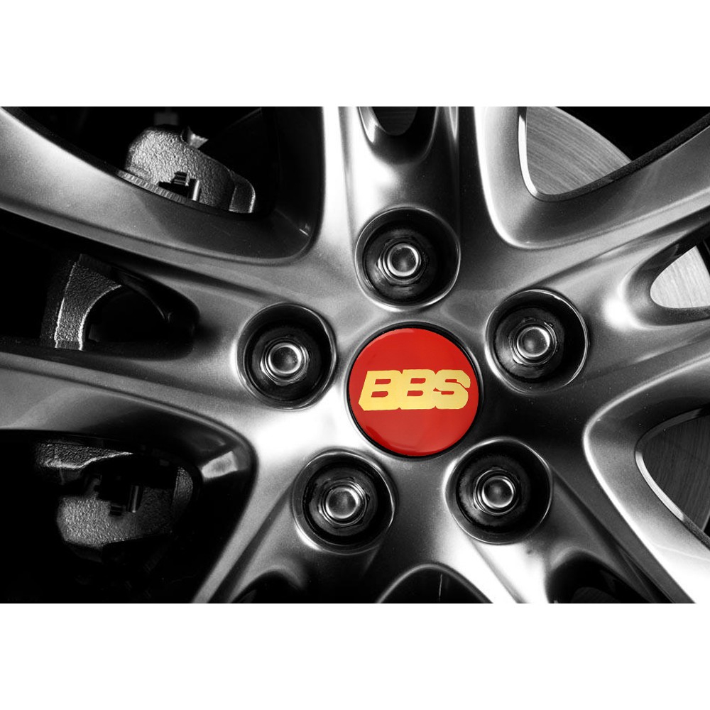 4 Miếng Dán Logo Xe Hơi 56mm Bbs