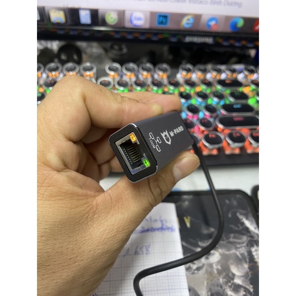 Cáp Light.ning -&gt; RJ45 M-pard MD080, cáp chuyển từ cổng i.phone , i.pad sang dây mạng chính hãng cao cấp