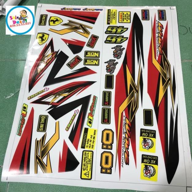 Tem rời wave R 2016 đỏ sản phẩm y hình 100%