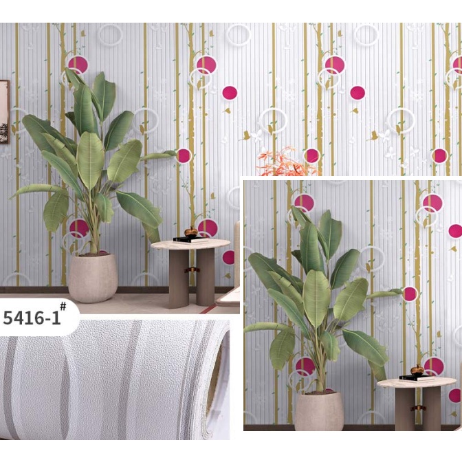 Decal giấy dán tường CHIM NON CÂY HỒNG khổ 45cm keo sẵn
