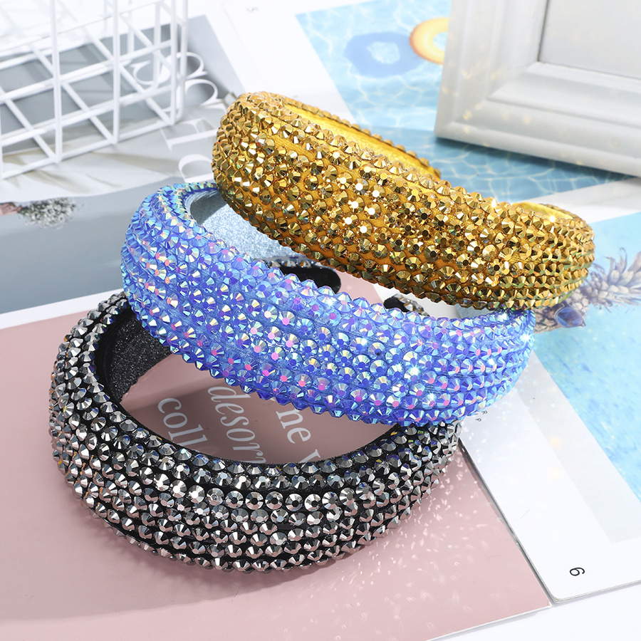 Băng Đô Cài Tóc Bản Rộng Đính Đá Thời Trang Cho Nữ