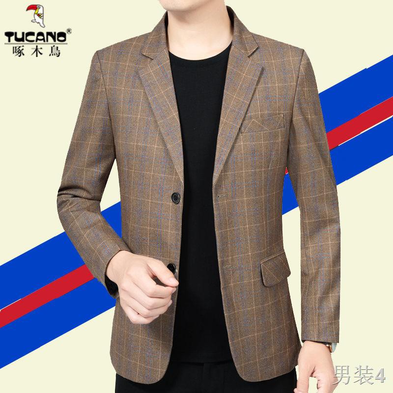 Bộ quần áo nam mới Gõ kiến ​​trúc casual suit khoác 2021 mùa xuân đơn phong cách, vest hàng hiệu cao cấp phiên b