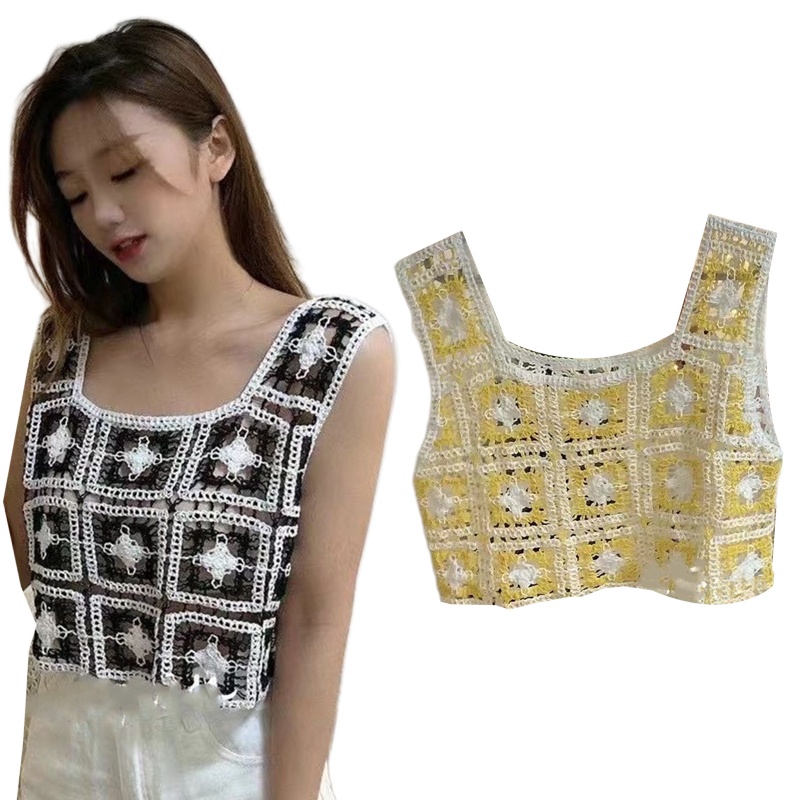 Áo Croptop Sát Nách Phối Ren Thời Trang Mùa Hè Cho Nữ