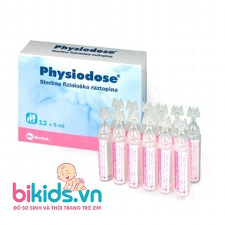 Nước muối sinh lý Physiodose (Pháp) - Hộp 12 lọ /5ml