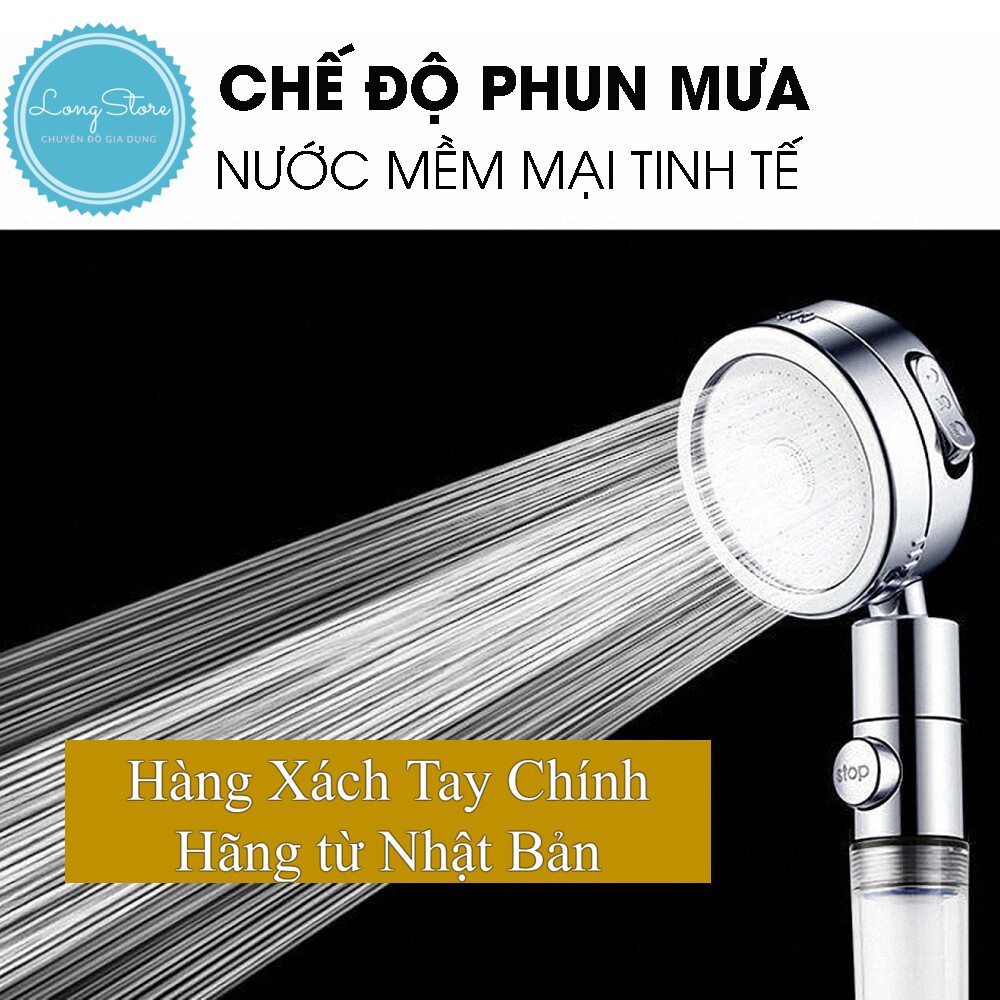 Vòi Sen Nhật Bản tăng áp lực, tiết kiệm nước, có bộ lọc nước,  đầu xoay 360 và điều chỉnh 3 chế độ - LongStore