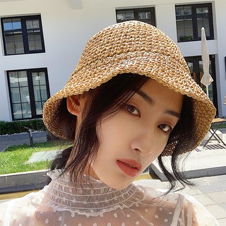 Mũ Cói Rộng Vành Màu Sắc Đơn Giản Phong Cách Hàn Quốc Cho Nữ